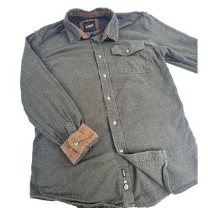 COB Men's Gray Casual Button Down Shirt